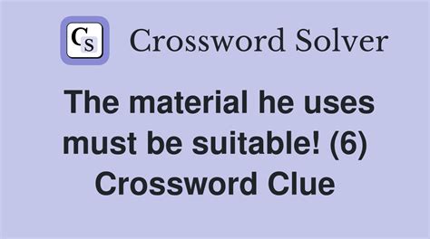 crossword clue suitable